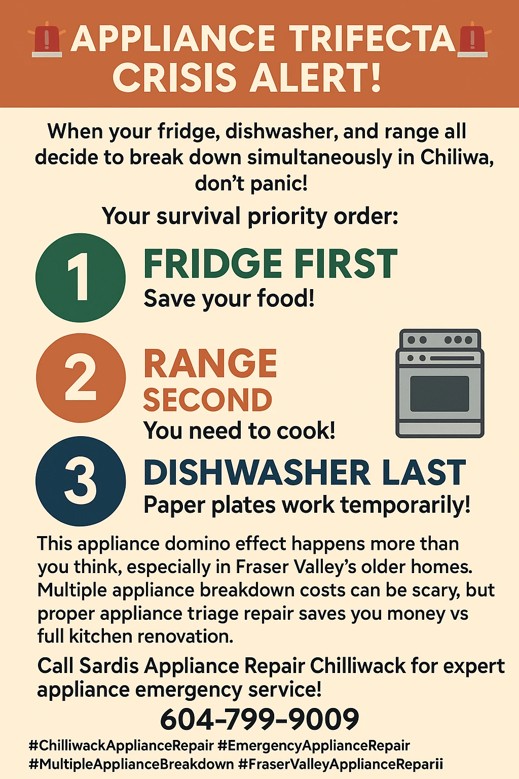 Key takeaways for multiple appliance failures infographic