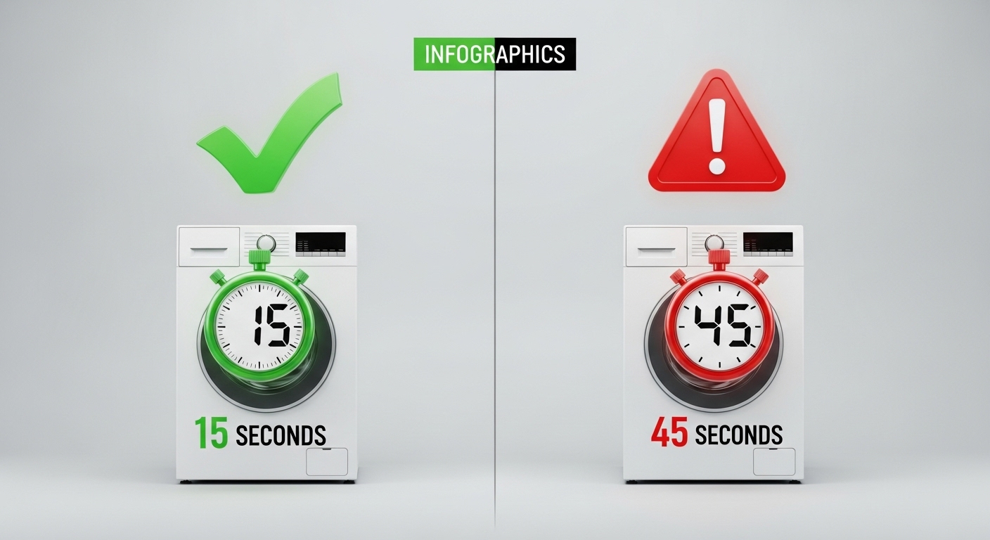 Chart comparing normal vs abnormal appliance startup times