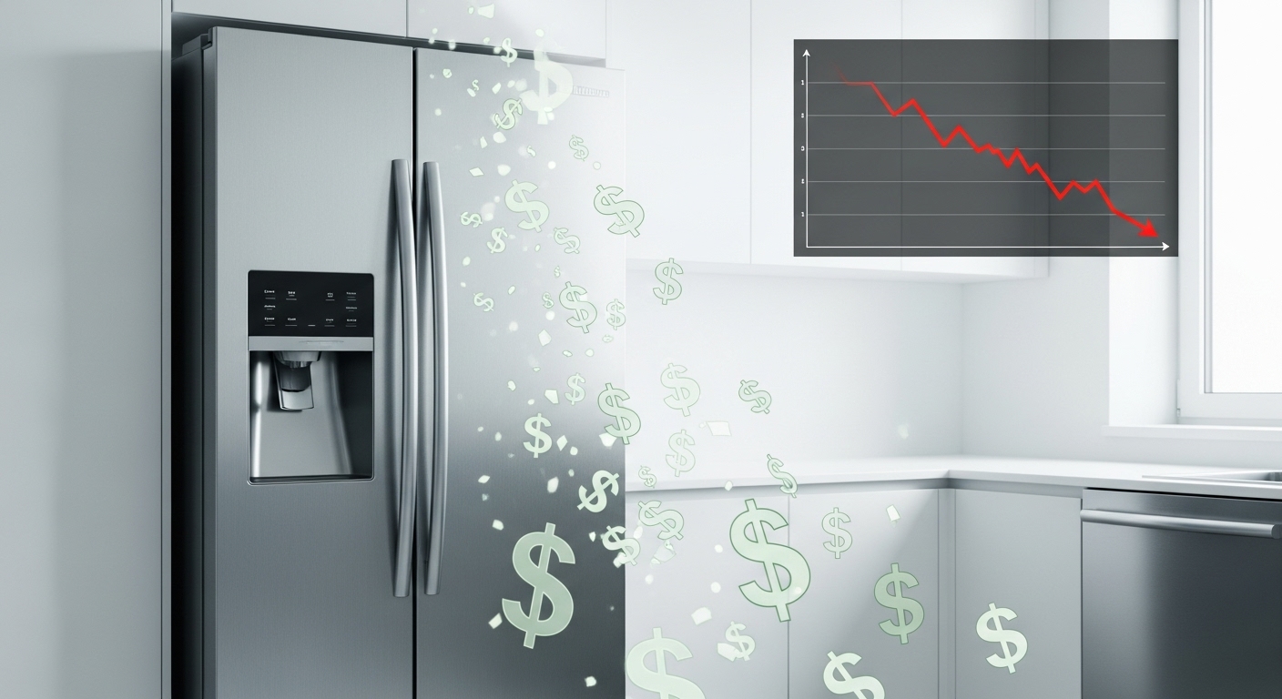 Chart showing appliance value depreciation over time