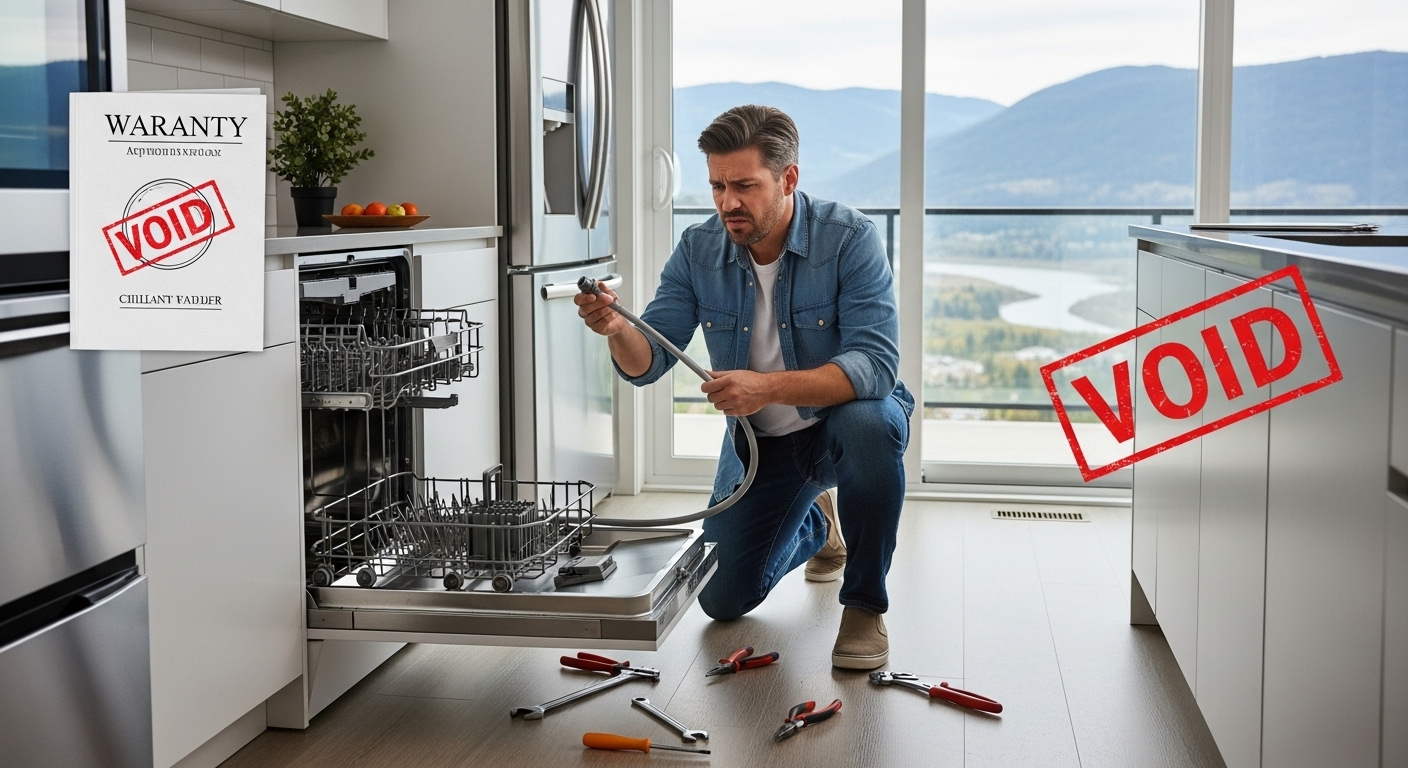 DIY appliance repair can void the warranty