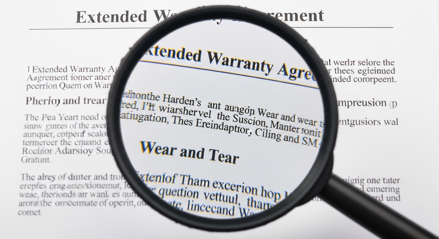 Appliance warranty fine print contract exclusions