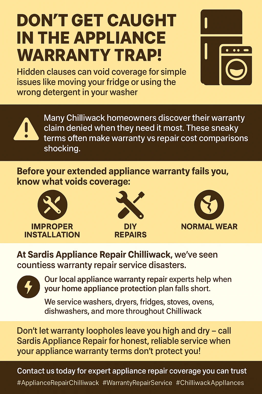 Key Takeaways Infographic Appliance Warranty Repair Chilliwack