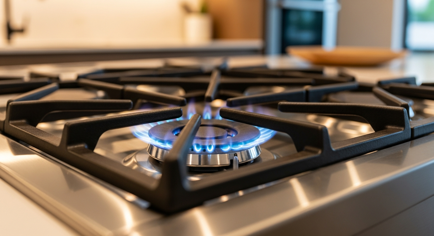 Gas stove burner safety check