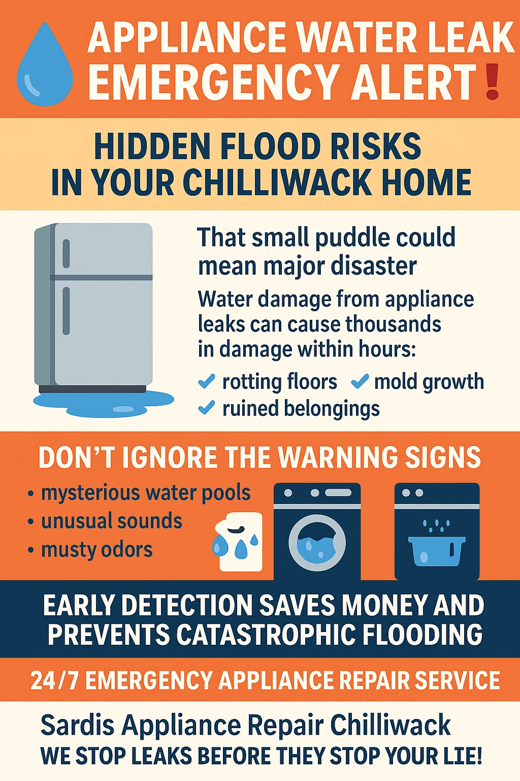 Key Takeaways Appliance Water Leak Repair Chilliwack Infographic