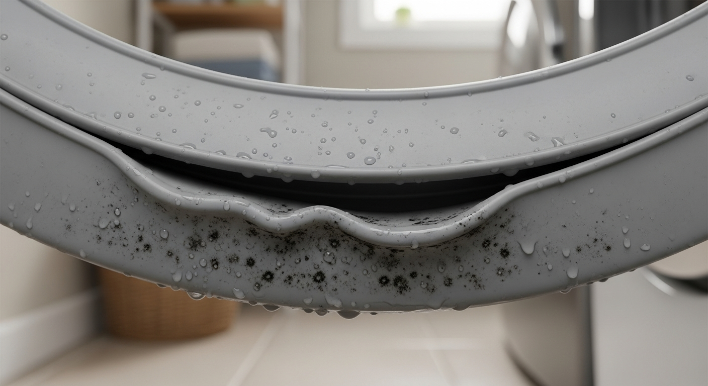 Washing machine moldy gasket cleaning