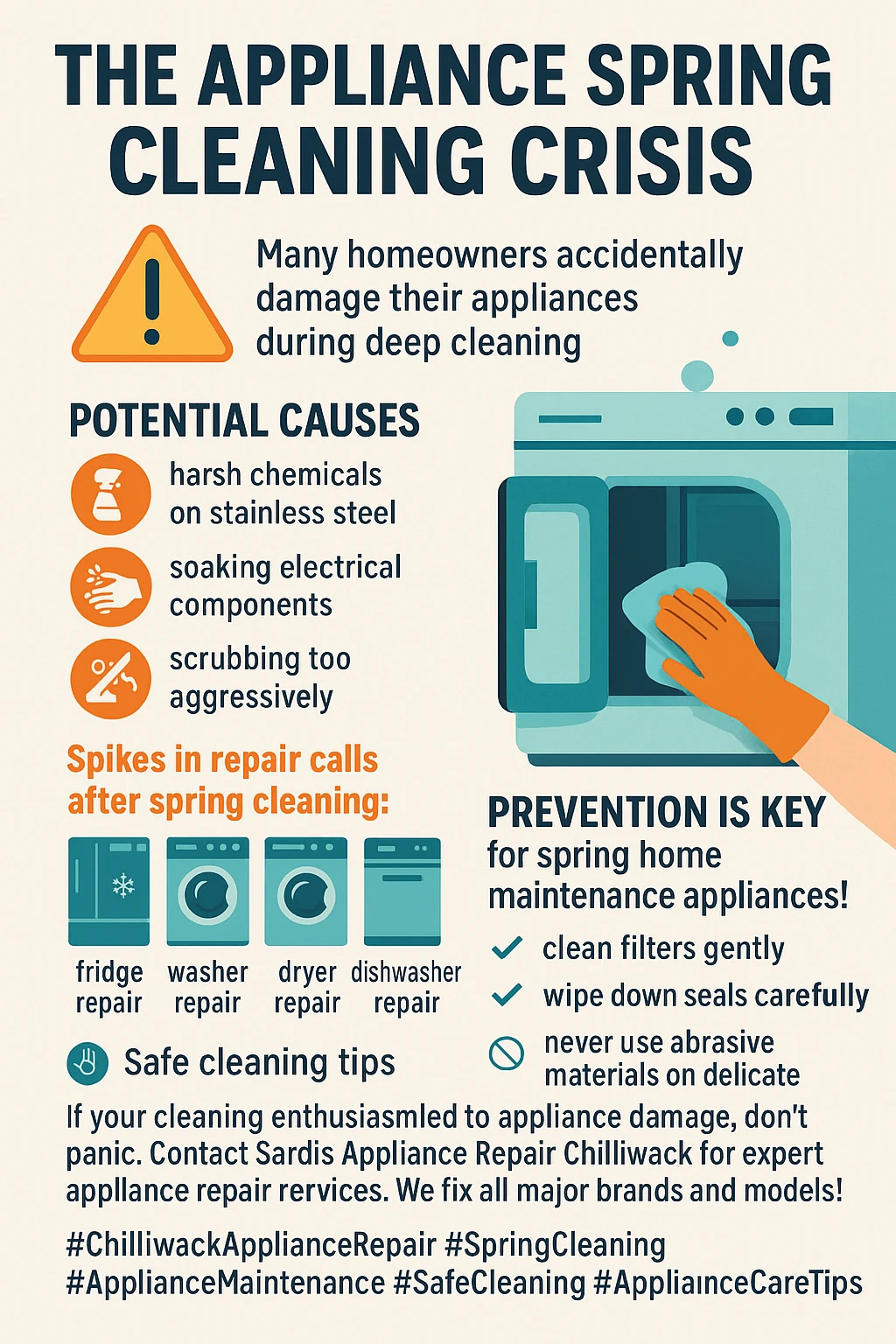 Appliance Spring Cleaning Chilliwack Key Takeaways Infographic