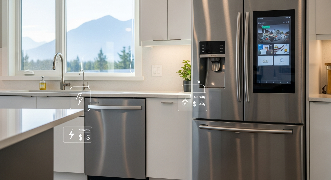 Smart kitchen appliances drawing phantom electricity